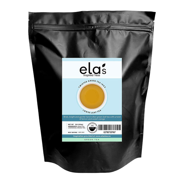 Ela's Tea Twisted Green Tea 1662 Loose Leaf Tea, 1 lb