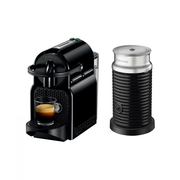 Nespresso DeLonghi Inissia Espresso Maker & Aeroccino 3 Milk Frother - Black
