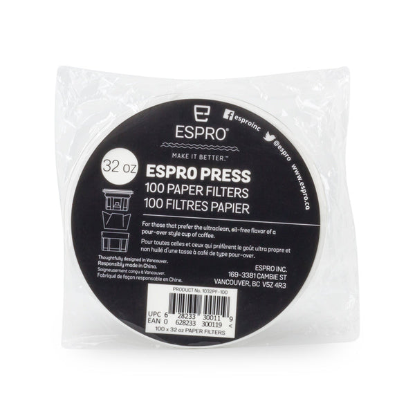 ESPRO Paper Filters for 32 oz Press, 100 Pack