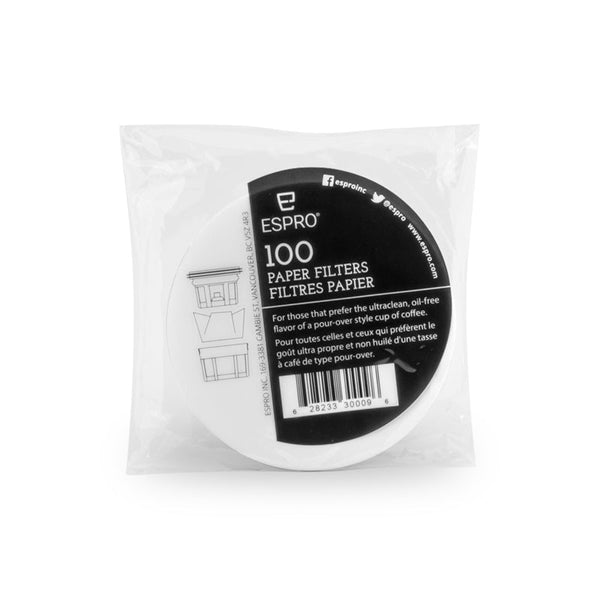 ESPRO Paper Filters for Travel Press, 100 Pack