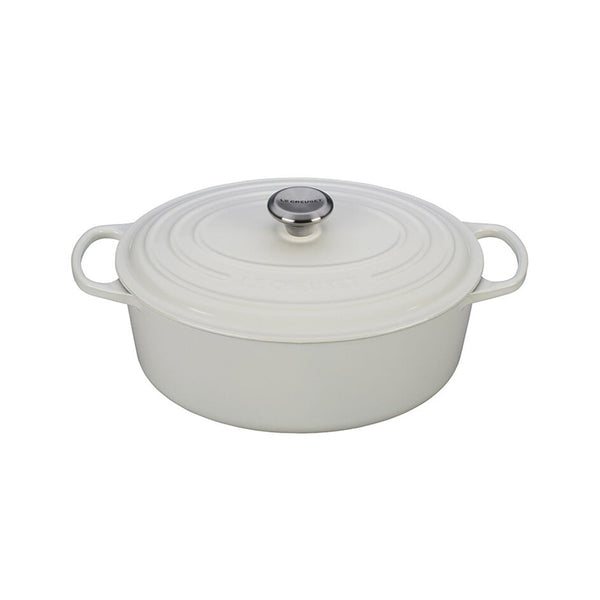 Le Creuset Signature Cast-Iron Oval French Oven 6.3L - White