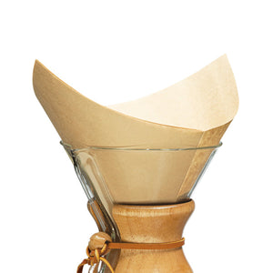Chemex Bonded Filters FSU-100 Pre-Folded Squares (Natural)