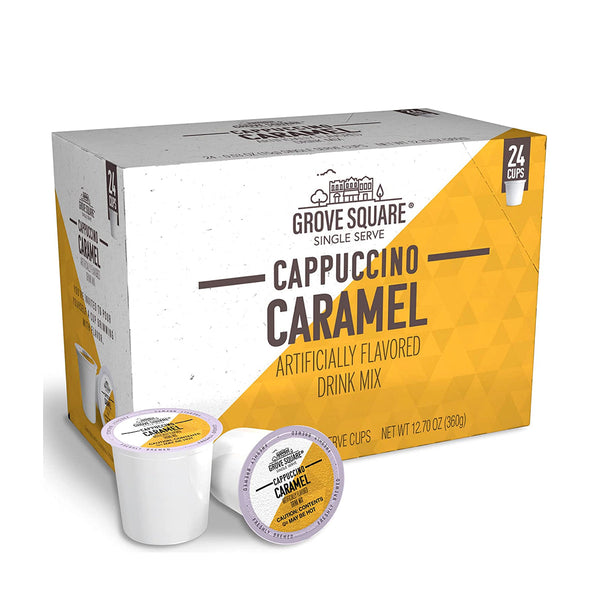 Grove Square Caramel Single Serve Cappuccino 24 Pack