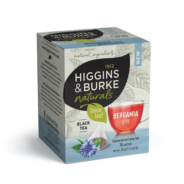 Higgins & Burke Naturals Bergamia Grey Loose Leaf Pyramid Tea Bags 15 Count