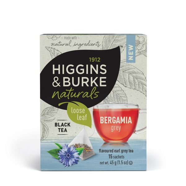 Higgins & Burke Naturals Bergamia Grey Loose Leaf Pyramid Tea Bags 15 Count