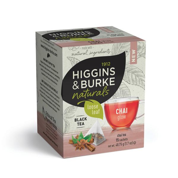Higgins & Burke Naturals Chai Glow Loose Leaf Pyramid Tea Bags 15 Count