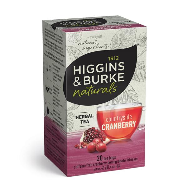 Higgins & Burke Naturals Countryside Cranberry Filterbag Tea 20 Count