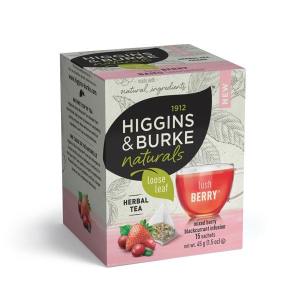 Higgins & Burke Naturals Lush Berry Loose Leaf Pyramid Tea Bags 15 Count