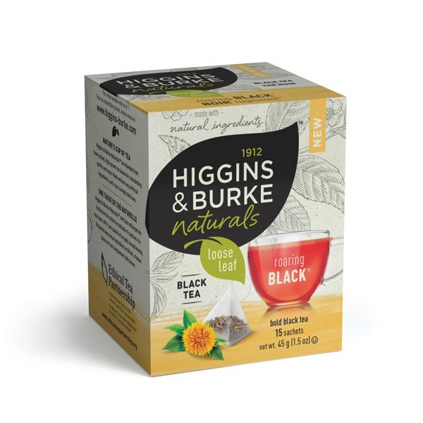 Higgins & Burke Naturals Roaring Black Loose Leaf Pyramid Tea Bags 15 Count