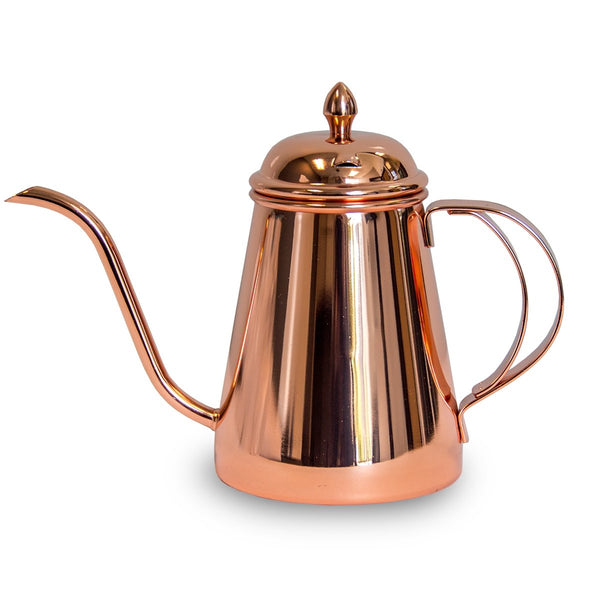 Concept Art Gooseneck Drip Kettle with Lid, 20 oz. Copper