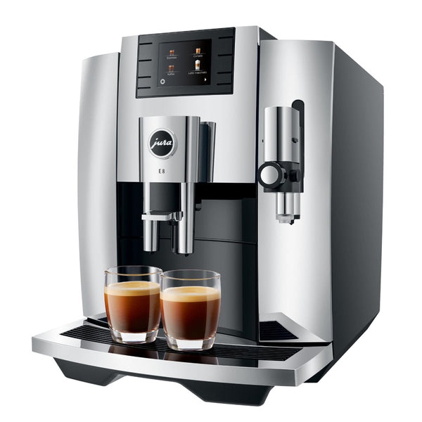 Jura E8 Automatic Espresso Machine #15371, Chrome