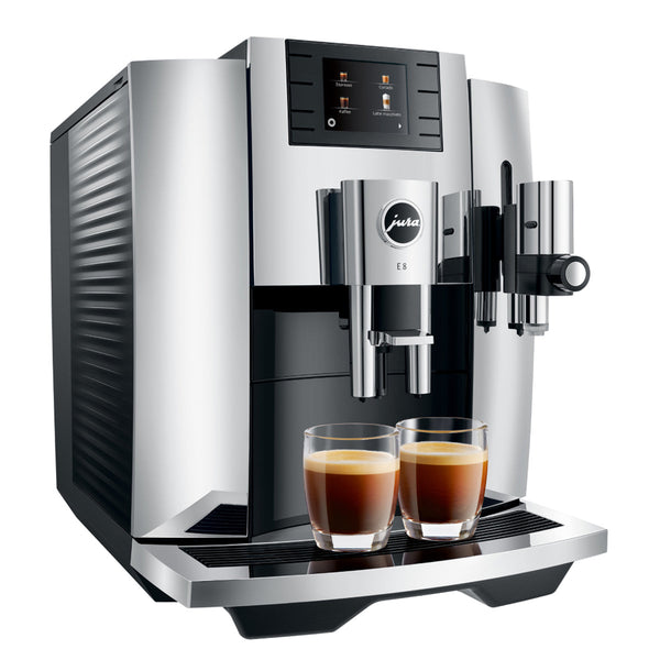 Jura E8 Automatic Espresso Machine #15371, Chrome