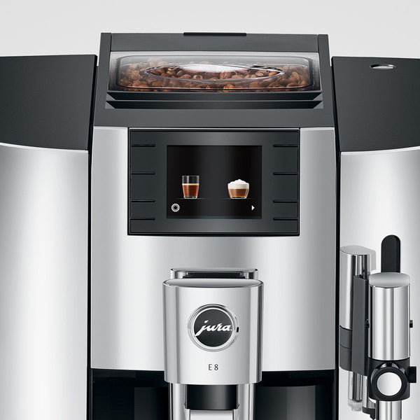 Jura E8 Automatic Espresso Machine #15371, Chrome