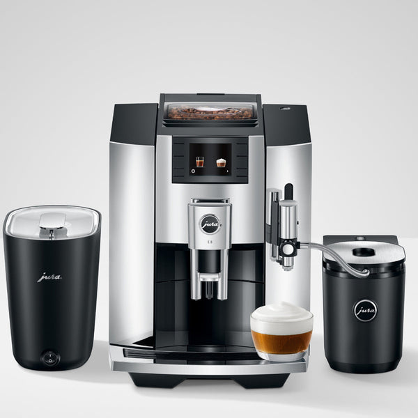 Jura E8 Automatic Espresso Machine #15371, Chrome
