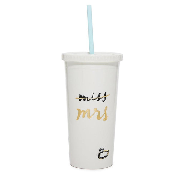 Kate Spade New York Miss to Mrs. Tumbler with Straw