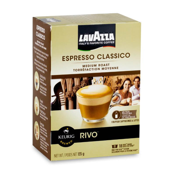 Keurig RIVO Lavazza Espresso Classico Portion Packs 18 Count