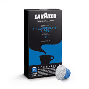 Lavazza Decaffeinato Ricco Decaf Nespresso Compatible Capsules 10 Pack