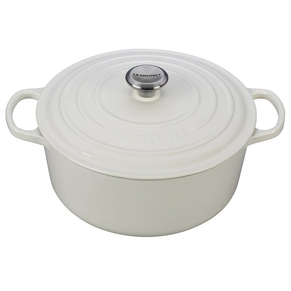 Le Creuset Signature Cast-Iron Round French Oven 6.7L - White