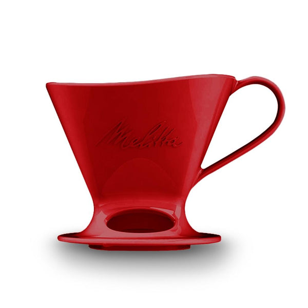 Melitta Signature Series Porcelain Pour-Over Coffeemaker, Red