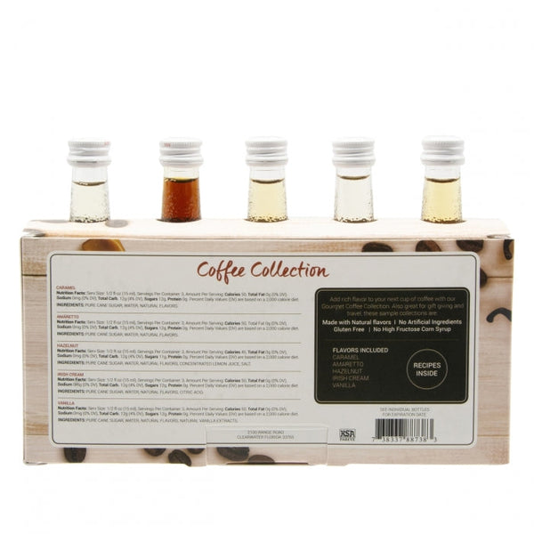 Monin Coffee Flavour Collection, 5 Pack