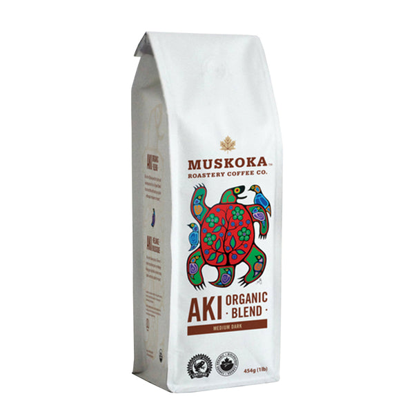 Muskoka Roastery Aki Organic Blend Whole Bean Coffee, 1 lb