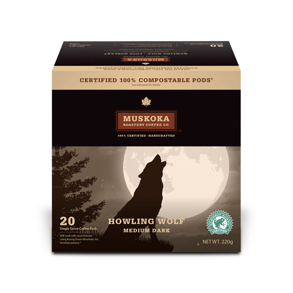 Muskoka Roastery Coffee Co. Howling Wolf Single Serve Coffee 20 Pack