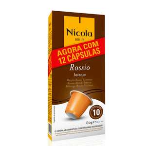 Nicola Cafes Rossio Nespresso Compatible Capsules, 12 Pack