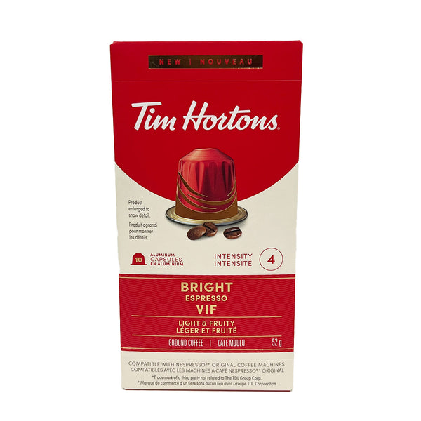 Tim Horton's Nespresso Compatibles Bright Espresso, 10 Pack