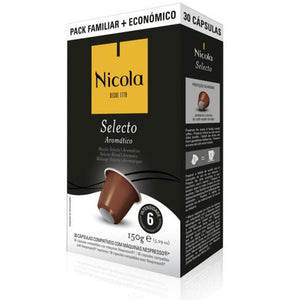 Nicola Cafes Selecto Nespresso Compatible Capsules, 30 Pack