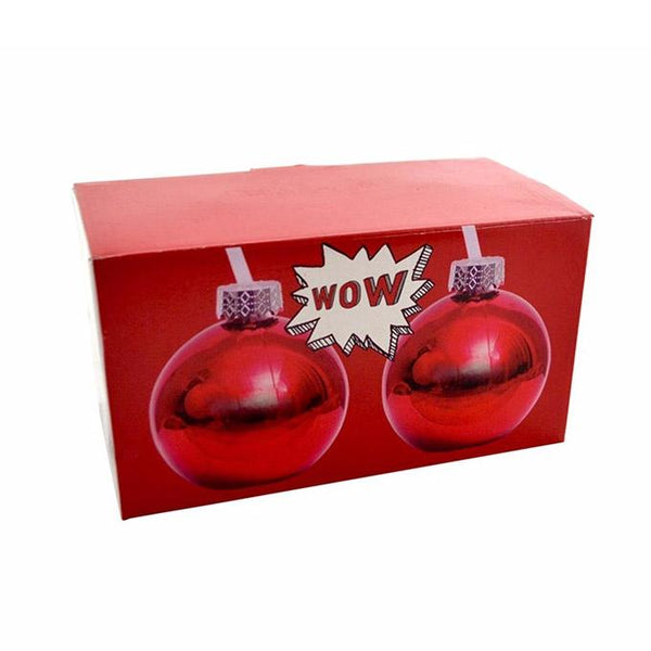 #W# NOSTALGIA CHRISTMAS BALL DRINK SET RED #774-001