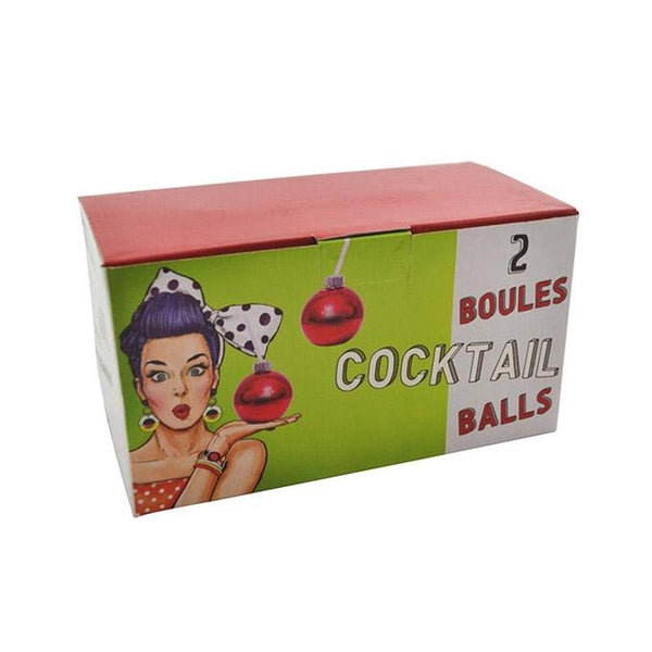 #W# NOSTALGIA CHRISTMAS BALL DRINK SET RED #774-001