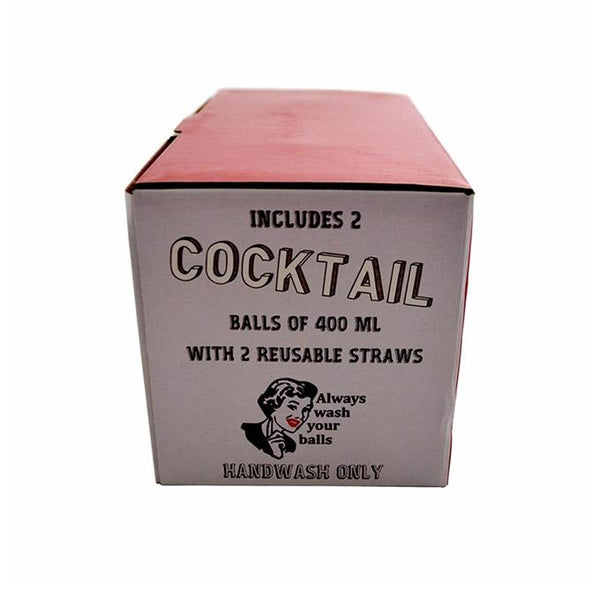 #W# NOSTALGIA CHRISTMAS BALL DRINK SET RED #774-001