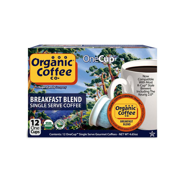 Organic Coffee Co. Breakfast Blend Single Serve Coffee 12 Pack