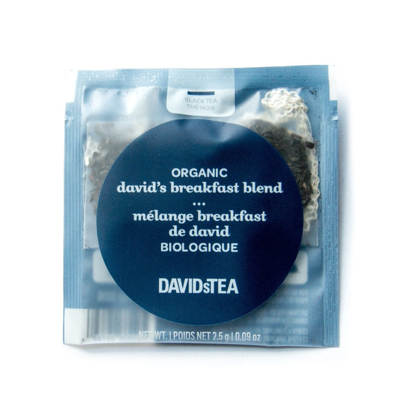 Davids Tea Organic Davids Breakfast Blend Tea Sachets, 25 Bulk Pack