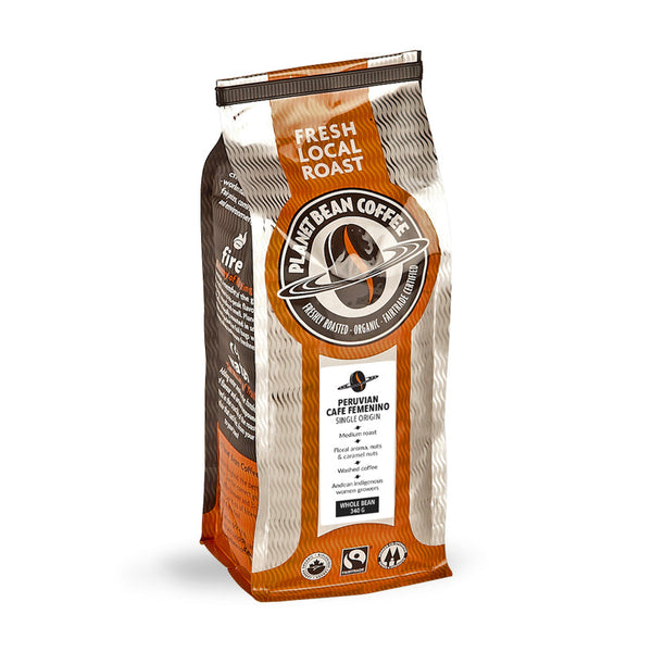 Planet Bean Peruvian Cafe Femenino Whole Bean Coffee 12oz