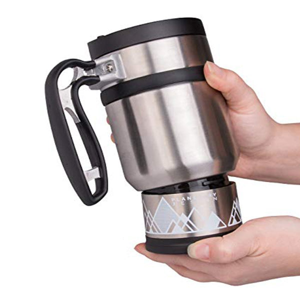 Planetary Design Stainless Steel Double Shot Coffee Press To-Go, 16 oz.