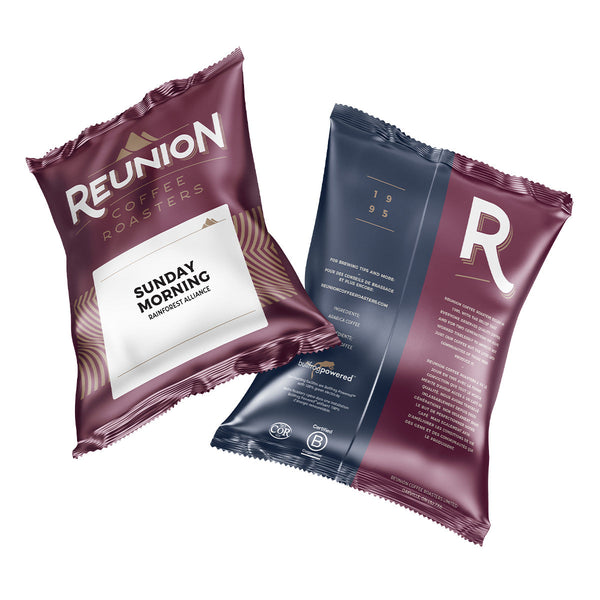 Reunion Coffee Roasters Sunday Morning Coffee Fraction Packs, 64 x 2.5 oz