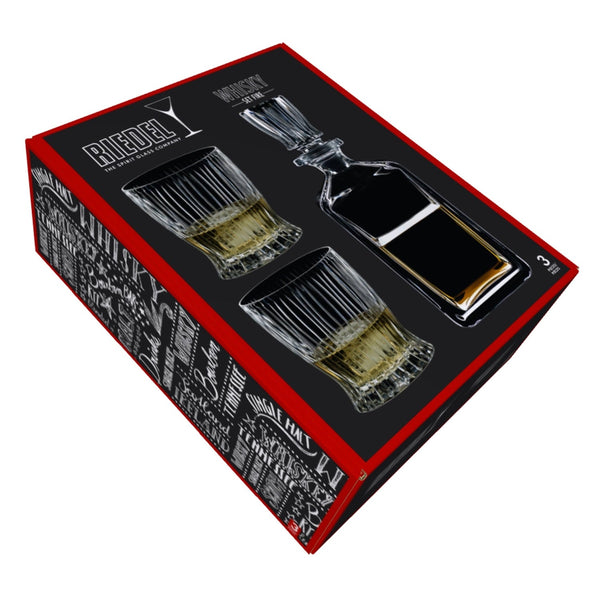 Riedel Fire Whiskey Tumbler + Decanter, Set of 3 5515/02S1