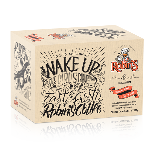Robin's Donuts Medium Roast Single Serve Coffee 12 Pack