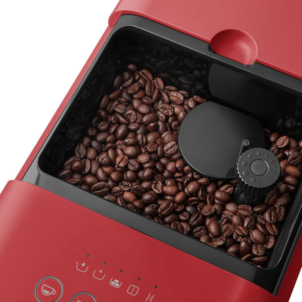 Smeg Super Automatic Espresso Machine with Steam Wand - Matte Red