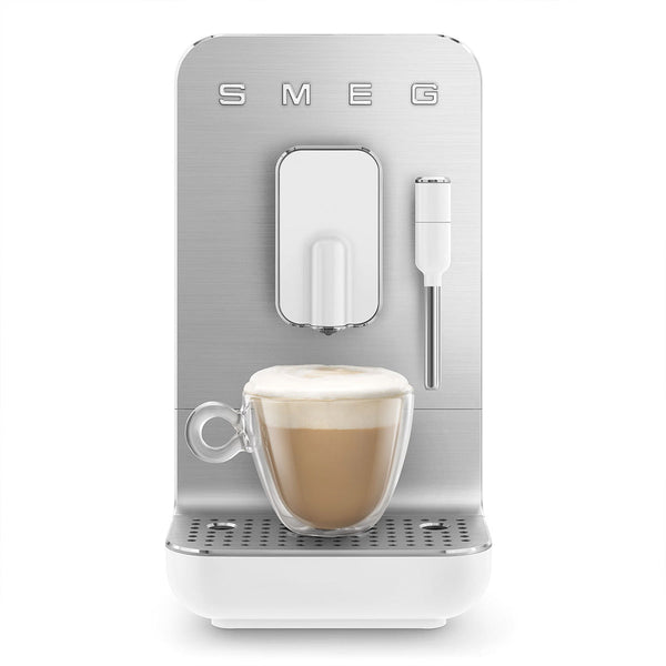 Smeg Super Automatic Espresso Machine with Steam Wand - Matte White