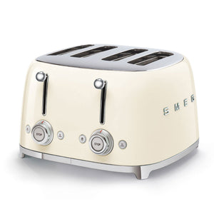 Smeg 4 Slice Extra Wide Toaster TSF03CRUS, Cream