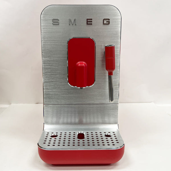 Open Box (#372) Smeg Super Automatic Espresso Machine with Steam Wand - Matte Red
