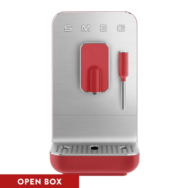 Open Box (#372) Smeg Super Automatic Espresso Machine with Steam Wand - Matte Red