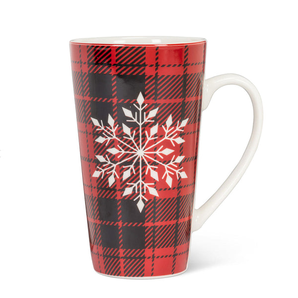 Abbott Plaid Tall Snowflake Mug, 16oz