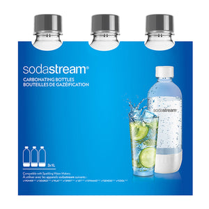 SodaStream Grey 1L Carbonating Bottle, Set of 3