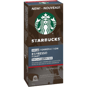 Starbucks Decaf Espresso Roast Nespresso® Compatible Capsules, 10 Pack