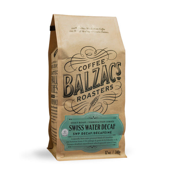 Balzac's Coffee Roasters Swiss Water Decaf Whole Bean Coffee 12oz