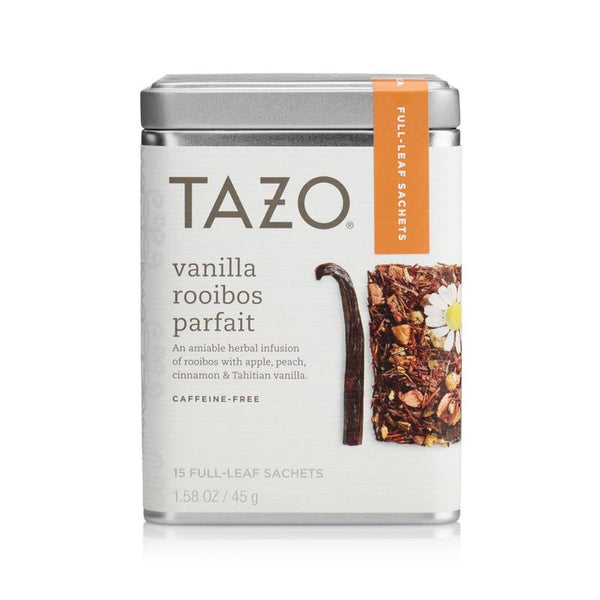 Tazo Vanilla Rooibos Parfait Full-Leaf Tea Sachets 15 Count