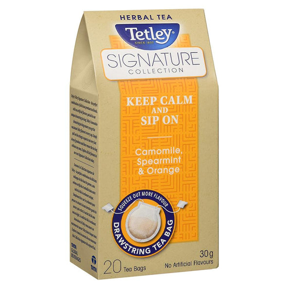 Tetley Signature Collection Keep Calm & Sip On Filterbag Tea 20 Count